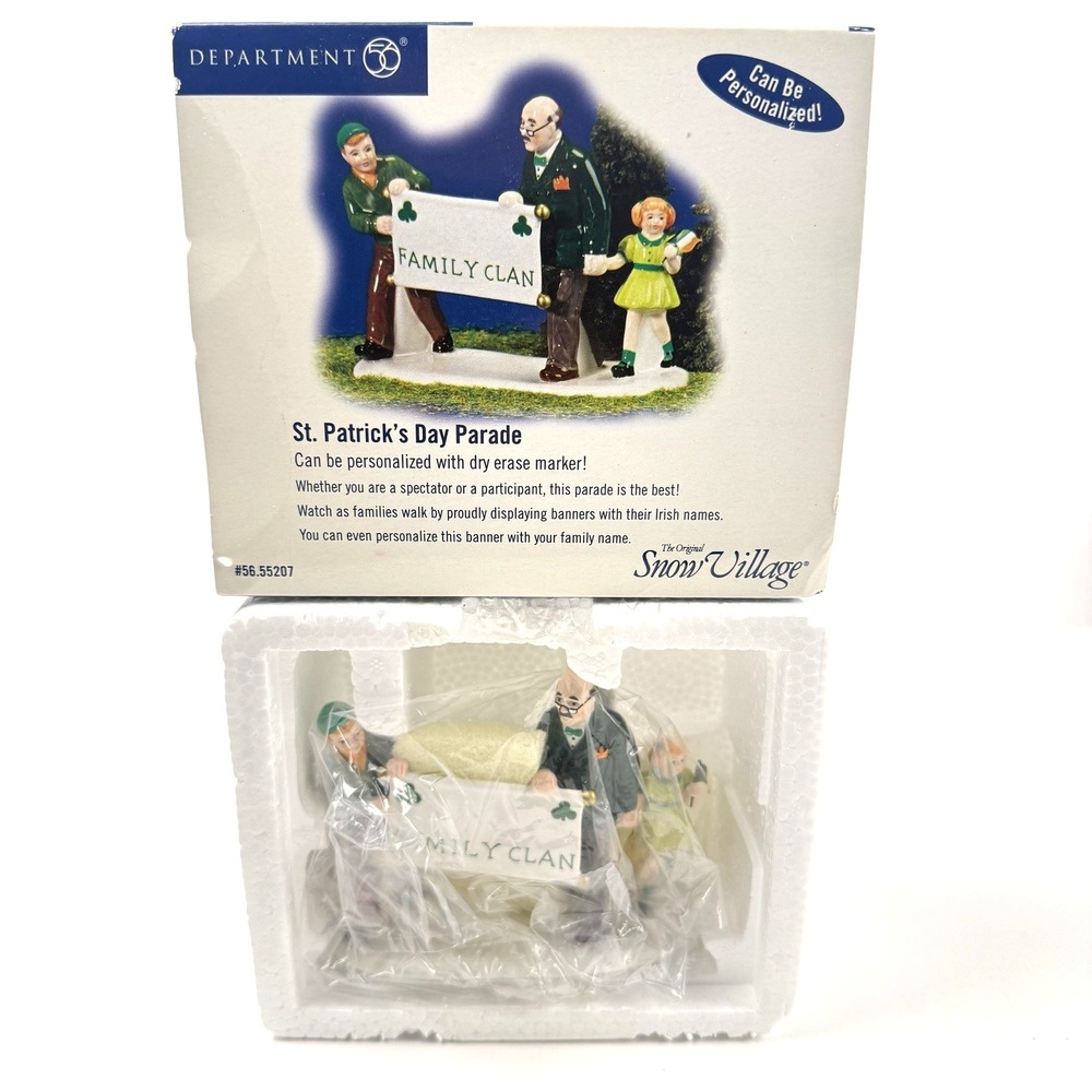 Dept. 56 St. Patrick's Day Parade Snow Village #56.55207 Personalizable Sign